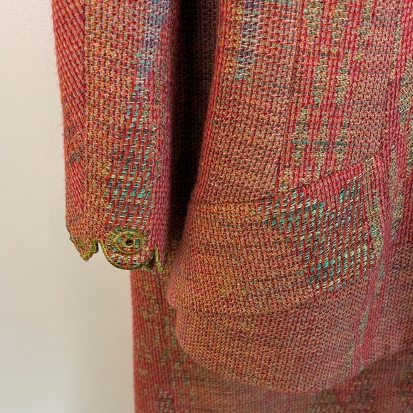 Christian Lacroix Paris Vintage Couture Pink and Yellow Patterned Skirt Suit - Picture 14 of 16